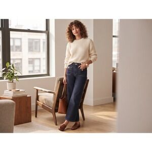 J.Crew RE-96-IDG '96 Denim Trouser Indigo Gold Button Jeans 26